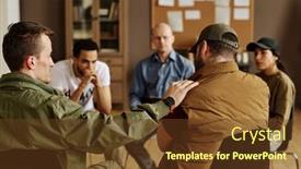  Presentation with empathy - Presentation featuring one-of-attendants-of-psychological background and a  colored foreground