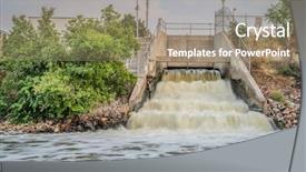  Presentation with wastewater - Amazing presentation theme having one of big sewage effluent backdrop and a coral colored foreground