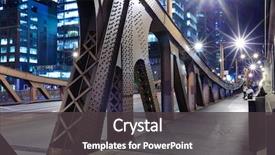  Presentation with chicago - Colorful PPT theme enhanced with one of bridge in downtown backdrop and a dark gray colored foreground