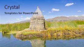  Presentation with hut - Beautiful presentation featuring one of floating island uro backdrop and a light blue colored foreground