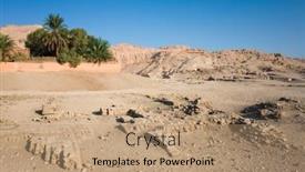  Presentation with ancient ruins - Presentation enhanced with one-of-many-ancient-egyptian background and a coral colored foreground