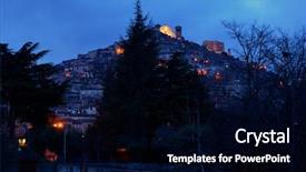  Presentation with destination success - Slide deck having one of most beautiful hamlet background and a  colored foreground