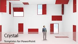  Presentation with sailing room - Slides having one of plenty of door background and a lemonade colored foreground