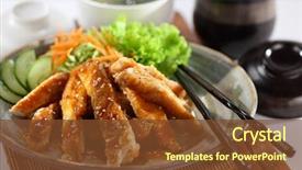  Presentation with best - Theme consisting of one of the best japanese background and a tawny brown colored foreground