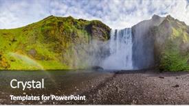  Presentation with tourism river philippines - Presentation theme featuring one of the biggest iceland background and a tawny brown colored foreground