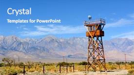  Presentation with world war one - Colorful presentation enhanced with one of the guard towers backdrop and a teal colored foreground