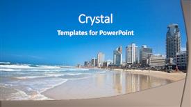  Presentation with mediterranean - Amazing theme having one of the many beach backdrop and a teal colored foreground