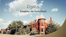  Presentation with detroit - PPT theme enhanced with one of the many streets in the center of detroit michigan with abandoned houses background and a light blue colored foreground