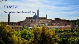  Presentation with palio siena - Slides enhanced with one of the most appealing background and a sky blue colored foreground