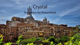  Presentation with palio siena - PPT theme consisting of one of the most appealing background and a teal colored foreground