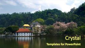  Presentation with sri lanka - Audience pleasing slides consisting of one of the most famous landmarks on sri lanka temple of the tooth dalada maligava this buddhist shrine in the city of kandy contains relic of the buddha backdrop and a tawny brown colored foreground
