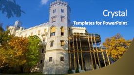  Presentation with castle draw - Colorful presentation theme enhanced with one of the most visit backdrop and a  colored foreground