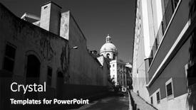  Presentation with black church - Slides consisting of one-of-the-streets background and a dark gray colored foreground