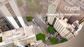  Presentation with buildings - Colorful presentation enhanced with one of the tallest buildings backdrop and a coral colored foreground