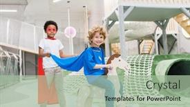  Presentation with horse riding - Presentation theme enhanced with one-of-two-cute background and a mint green colored foreground