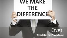  Presentation with difference business - Colorful presentation enhanced with one one - business man holding a paper backdrop and a  colored foreground