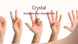  Presentation with counting - PPT theme having one one - counting hands background and a lemonade colored foreground