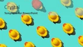  Presentation with difference - Presentation with one-out-unique-rubber-duck background and a seafoam green colored foreground