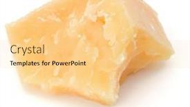  Presentation with white cheese - Presentation design consisting of one-parmesan-cheese-shred-isolated background and a yellow colored foreground