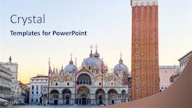  Presentation with alone - Presentation design consisting of one-people-alone-in-front background and a sky blue colored foreground