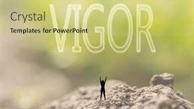  Presentation with force - PPT layouts having one-person-stand background and a yellow colored foreground