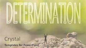  Presentation with courage - Colorful slide deck enhanced with one person stand in the outdoor and looking up text on nature background concept of courage backdrop and a coral colored foreground