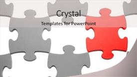  Presentation with partnership puzzles - Presentation design enhanced with one piece - puzzles with missing parts background and a  colored foreground