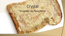  Presentation with butter - Slides consisting of one piece - wholewheat toast with lots background and a lemonade colored foreground