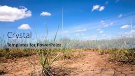  Presentation with soil - Presentation theme featuring the dry sandy soil background and a light blue colored foreground