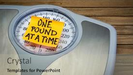  Presentation with motivational - Slides consisting of one-pound-at-a-time background and a light gray colored foreground
