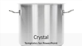  Presentation with professional - Beautiful theme featuring one professional metal pot cooker backdrop and a light gray colored foreground
