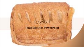  Presentation with puff pastry - PPT theme having one-puff-pastry-pie-isolated background and a coral colored foreground