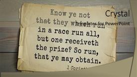  Presentation with bible verses - Cool new slides with one receiveth the prize backdrop and a coral colored foreground