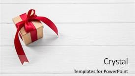  Presentation with bonus - Colorful theme enhanced with one red christmas present backdrop and a white colored foreground