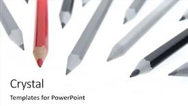  Presentation with dull - Cool new PPT layouts with one red pencil standing backdrop and a white colored foreground