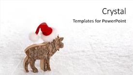  Presentation with advent - Amazing presentation theme having one reindeer with red santa backdrop and a  colored foreground
