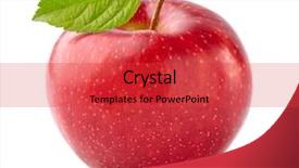  Presentation with apple - Presentation consisting of one ripe apple background and a red colored foreground