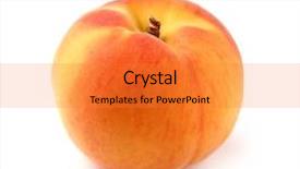  Presentation with wedding peach - Cool new slides with one ripe peach in closeup backdrop and a gold colored foreground