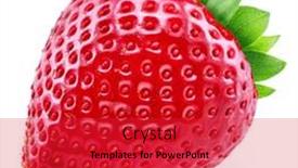  Presentation with strawberry - Slide set with one-ripe-strawberry-isolated background and a red colored foreground