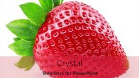  Presentation with strawberry - Presentation theme enhanced with one-ripe-strawberry-isolated background and a red colored foreground