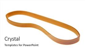  Presentation with band - Presentation theme enhanced with one rubber band isolated background and a white colored foreground