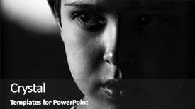  Presentation with little boy - Presentation theme enhanced with one sad happy face - portrait boy background and a  colored foreground