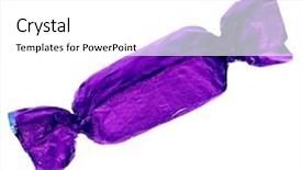  Presentation with candy cane - Slide deck having one single colorful candy close background and a white colored foreground