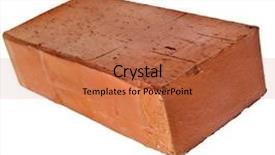  Presentation with white brick - Beautiful presentation design featuring one single red brick isolated backdrop and a red colored foreground