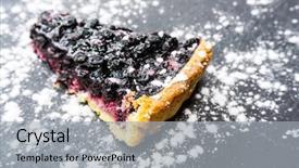  Presentation with eat - Theme featuring one-slice-of-pie-dessert background and a light gray colored foreground