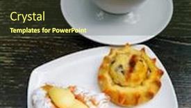  Presentation with pastry cream - Amazing presentation theme having one-small-croissant-with-vanilla backdrop and a tawny brown colored foreground