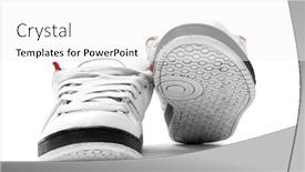  Presentation with steam - Beautiful presentation featuring one steam of white trainers on white background backdrop and a white colored foreground