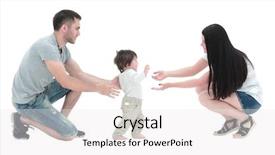  Presentation with baby walk - Amazing presentation theme having one step - cute smiling baby boy learning backdrop and a white colored foreground