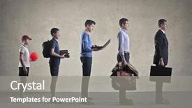  Presentation with step - Beautiful PPT layouts featuring one step at a time backdrop and a gray colored foreground