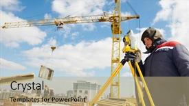  Presentation with theodolite - PPT layouts consisting of one surveyor worker working background and a  colored foreground